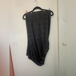 Trouve Charcoal Asymmetrical Knit Skirt